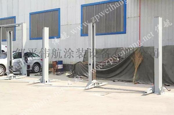 双柱式液压汽车举升机细节实拍 适合汽车美容快修理厂