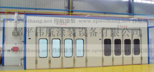 伟航环保高效燃气加热连体喷漆房 烤漆房